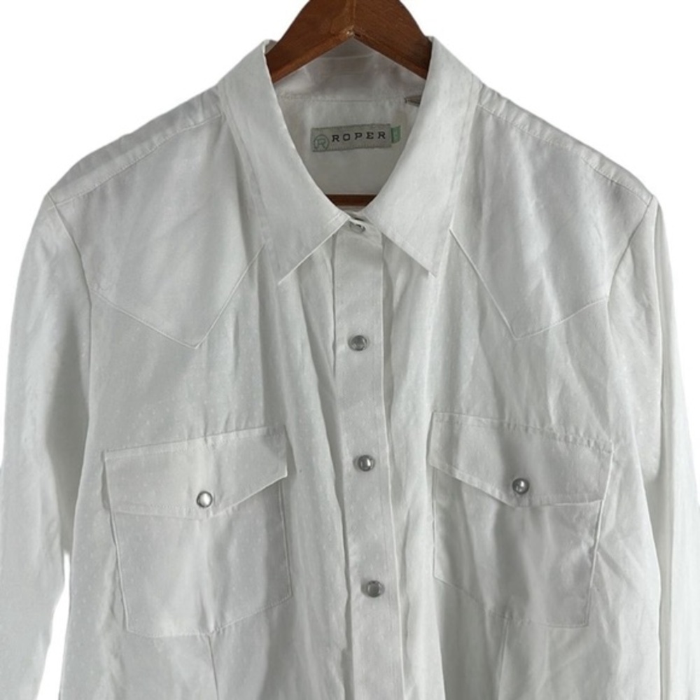 Roper pearl snap western shirt all over monotone print cowboy rodeo sz 2X - Picture 9 of 13